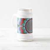 Funky Blume Bierglas (Vorderseite Links)