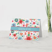 Funky Blume hören Girly Inspirivity Notecard Karte (Vorderseite)