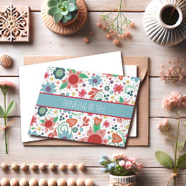 Funky Blume hören Girly Inspirivity Notecard Karte