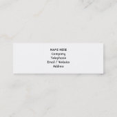 Funky Blume in Schwarzweiss. Mini Visitenkarte (Rückseite)