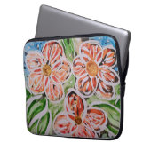 Funky Blume Laptop Sleeve (Vorderseite Links)