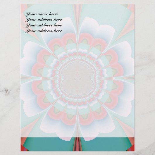 Funky Blume Letterhead Briefkopf (Vorderseite)