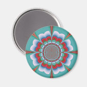 Funky Blume Magnet (Vorderseite/Rückseite)