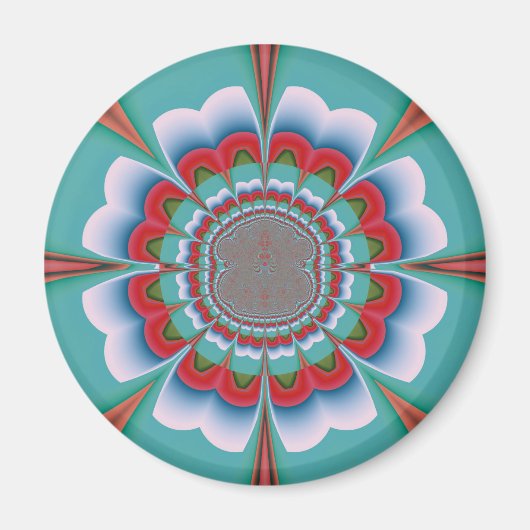 Funky Blume Magnet (Vorne)