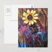 Funky Blume Postkarte (Vorne/Hinten)