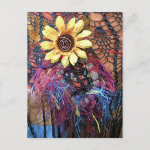 Funky Blume Postkarte