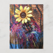 Funky Blume Postkarte (Vorderseite)