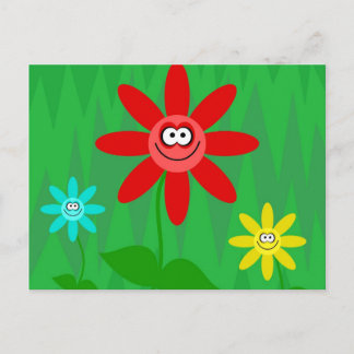 Funky Blume Postkarte