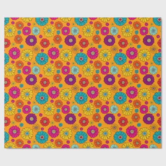 Funky Blume Power Geschenkpapier (Flach)