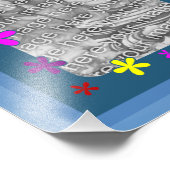 Funky Blume rahmen Ihre Fotoplatte Fotodruck (Ecke)