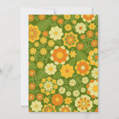 Funky Blume - Retro-Brautparty Einladung (Rückseite)