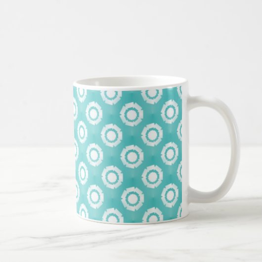 Funky Blume Tasse, Türkis Kaffeetasse (Rechts)