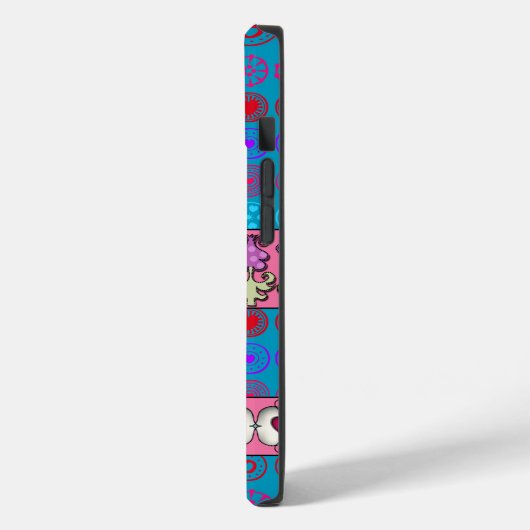 Funky Blume und Herz Case-Mate iPhone Hülle (Rückseite / Links)