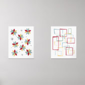 Funky Blume und Rahmen Mitte des 20. Bilderwand Sets (Vorderseite)