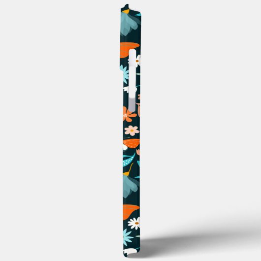 Funky Blume und Schmetterlinge Case-Mate iPhone Hülle (Rückseite / Links)
