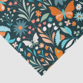 Funky Blume und Schmetterlinge Seidenpapier (Detail)