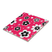 Funky Blumen im heißen Rosa Fliese (Seite)