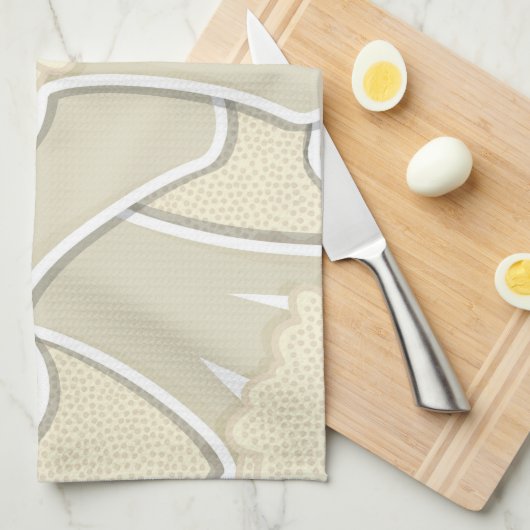 Funky Blumenkohl Küchentuch (Viertel Falte)