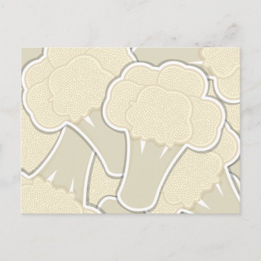 Funky Blumenkohl Postkarte (Vorderseite)