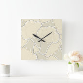 Funky Blumenkohl Quadratische Wanduhr (Zuhause)
