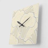 Funky Blumenkohl Quadratische Wanduhr (Winkel)