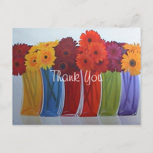Funky-Blumenvasen Danke Postkarte