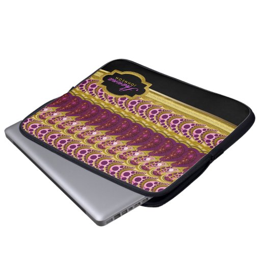 Funky Bohemisch Pattern Notebook Notebook Laptopschutzhülle (Vorne Knopf)