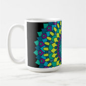 Funky Bohemische Blume mit Monogramm Kaffeetasse (Links)