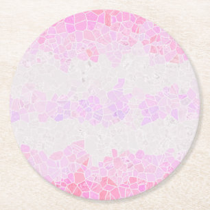 Funky Boho Abstractes Mosaik-Pomosexuellen-Stolz-F Runder Pappuntersetzer