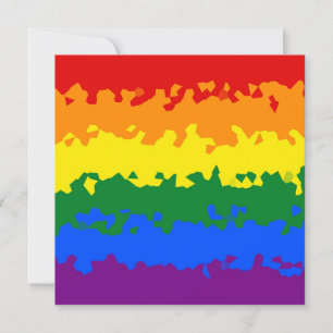 Funky Boho Abstrakte Schwule Regenbogen-Mosaik-Pri Feiertagskarte