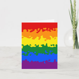 Funky Boho Abstrakte Schwule Regenbogen-Mosaik-Pri Karte