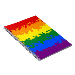 Funky Boho Abstrakte Schwule Regenbogen-Mosaik-Pri Notizblock