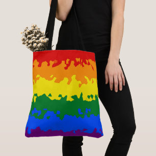 Funky Boho Abstrakte Schwule Regenbogen-Mosaik-Pri Tasche