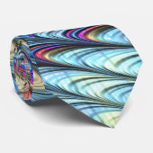Funky Boho Farbige Psychedelische Wellen Abstrakte Krawatte (Gerollt)