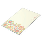 Funky Boho Retro Blume Wedding Notizblock (angewinkelt)
