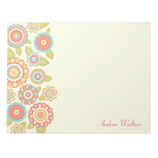 Funky Boho Retro Blume Wedding Notizblock