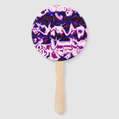 Funky Boho Retro Marbled Stripes Genderfluid Prix Fächer (Rückseite)