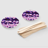 Funky Boho Retro Marbled Stripes Genderfluid Prix Fächer (Non-assembled)