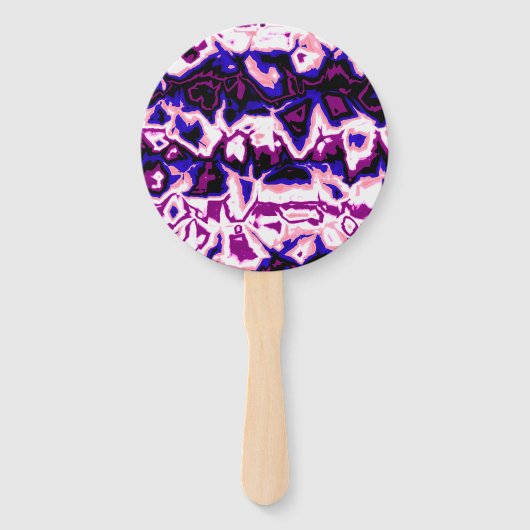 Funky Boho Retro Marbled Stripes Genderfluid Prix Fächer (Vorderseite)