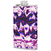 Funky Boho Retro Marbled Stripes Genderfluid Prix Flachmann (Links)