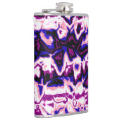 Funky Boho Retro Marbled Stripes Genderfluid Prix Flachmann (Rechts)