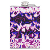 Funky Boho Retro Marbled Stripes Genderfluid Prix Flachmann (Rückseite)