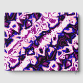 Funky Boho Retro Marbled Stripes Genderfluid Prix Gästebuch (Rückseite)