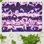 Funky Boho Retro Marbled Stripes Genderfluid Prix Geschirrtuch (Gefaltet)