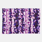 Funky Boho Retro Marbled Stripes Genderfluid Prix Geschirrtuch (Horizontal)