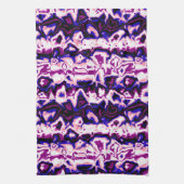 Funky Boho Retro Marbled Stripes Genderfluid Prix Geschirrtuch (Vertikal)
