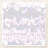Funky Boho Retro Marbled Stripes Genderfluid Prix Glasuntersetzer (Rückseite)