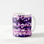 Funky Boho Retro Marbled Stripes Genderfluid Prix Kaffeetasse (VorderseiteRechts)