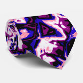 Funky Boho Retro Marbled Stripes Genderfluid Prix Krawatte (Gerollt)