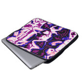 Funky Boho Retro Marbled Stripes Genderfluid Prix Laptopschutzhülle (Vorne Knopf)